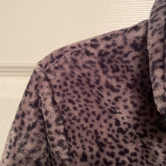 Lands’ End Full Zip Jacket Animal Print Soft Warm & Stylish Large Tall Length - Picture 3 of 13